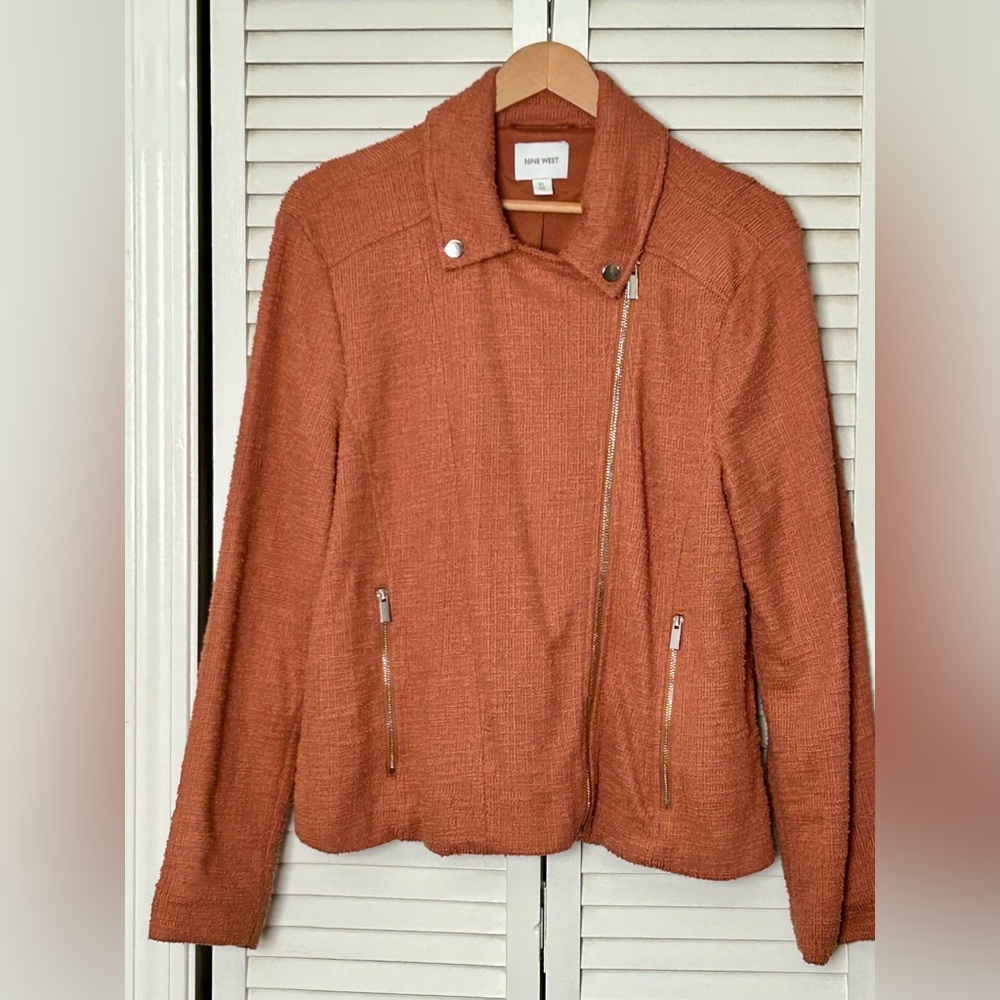Nine West Women's Textured Jacket in Rust
